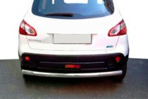 Nissan Qashqai 2010–2014 Taisns aizmugurējais aizsargstienis (nerūsējošais tērauds) foto 2