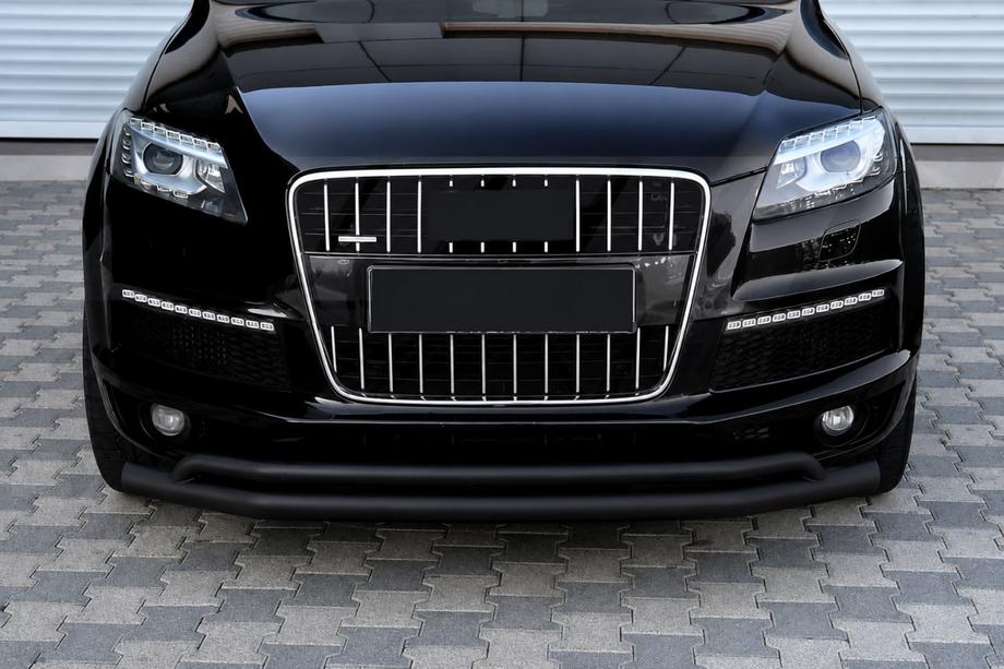 Audi Q7 2005–2015 Priekšējais aizsargstienis ST017 Black (nerūsējošais tērauds) Image