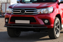 Toyota Hilux 2015– Priekšējais aizsargstienis ST018 Black (nerūsējošais tērauds) foto 4