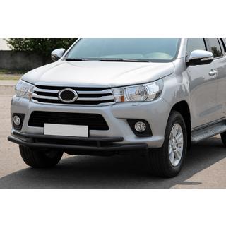 Priekšējais aizsargstienis ST018 Black (nerūsējošais tērauds) Toyota Hilux 2015– foto 1