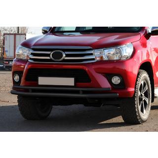 Priekšējais aizsargstienis ST018 Black (nerūsējošais tērauds) Toyota Hilux 2015– foto 4