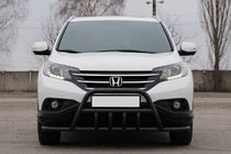 Honda CRV 2012–2016 Priekšējais aizsargstienis WT003-ST-V1 Black (nerūsējošais tērauds) foto 1