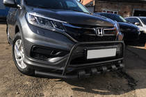 Honda CRV 2012–2016 Priekšējais aizsargstienis WT003-ST-V2 Black (nerūsējošais tērauds) foto 1
