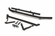 Volkswagen Caddy 2010–2015 Priekšējais dubultais aizsargstienis 60/48 mm, melns (nerūsējošais tērauds) foto 2