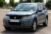 Suzuki Grand Vitara 2005–2017 Priekšējais dubultais aizsargstienis 60/42 mm melns (nerūsējošais tērauds) foto 1
