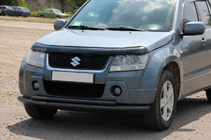 Suzuki Grand Vitara 2005–2017 Priekšējais dubultais aizsargstienis 60/42 mm melns (nerūsējošais tērauds) foto 2