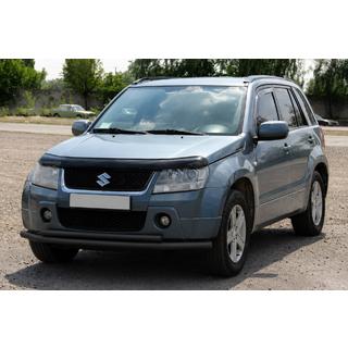 Priekšējais dubultais aizsargstienis 60/42 mm melns (nerūsējošais tērauds) Suzuki Grand Vitara 2005–2017 foto 1