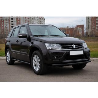 Priekšējais dubultais aizsargstienis 60/42 mm melns (nerūsējošais tērauds) Suzuki Grand Vitara 2005–2017 foto 3