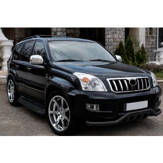 Priekšējais aizsargstienis ST011 Black (nerūsējošais tērauds) Toyota Land Cruiser Prado 120 2002–2009