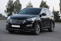 Hyundai Santa Fe 3 2012–2018 Priekšējais aizsargstienis ST014 Black (nerūs.) foto 4