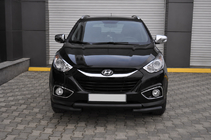 Hyundai IX-35 2010–2015 Priekšējais aizsargstienis ST014-1 Black (nerūsējošais tērauds) foto 2
