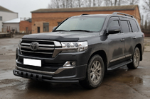 Toyota Land Cruiser 200 2007–2021 Priekšējais aizsargstienis ST015 Black (2015+, nerūsējošais tērauds) foto 3