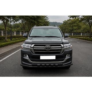 Priekšējais aizsargstienis ST015 Black (2015+, nerūsējošais tērauds) Toyota Land Cruiser 200 2007–2021 foto 1