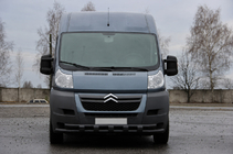 Fiat Ducato 2006–2025 Priekšējais aizsargstienis ST015 Black (nerūsējošais tērauds) foto 1