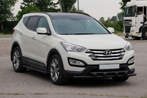 Hyundai Santa Fe 3 2012–2018 Priekšējais aizsargstienis ST015 Black (nerūsējošais tērauds) foto 3