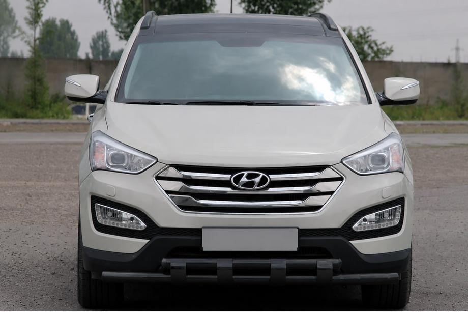 Hyundai Santa Fe 3 2012–2018 Priekšējais aizsargstienis ST015 Black (nerūsējošais tērauds) Image