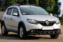Dacia Sandero 2013–2020 Priekšējais aizsargstienis ST015 Black (nerūsējošais tērauds) foto 3
