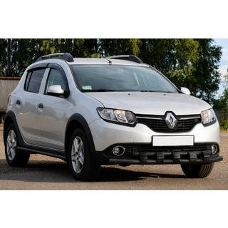 Priekšējais aizsargstienis ST015 Black (nerūsējošais tērauds) Dacia Sandero 2013–2020 foto 3