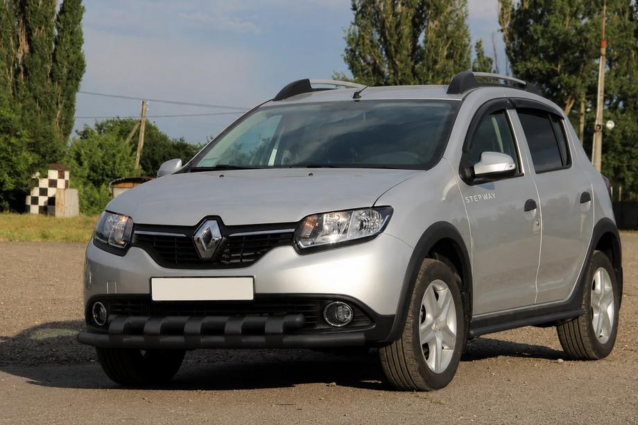 Dacia Sandero 2013–2020 Priekšējais aizsargstienis ST015 Black (nerūsējošais tērauds) Image