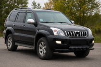 Toyota Land Cruiser Prado 120 2002–2009 Priekšējais aizsargstienis ST015 Black (nerūsējošais tērauds) foto 2