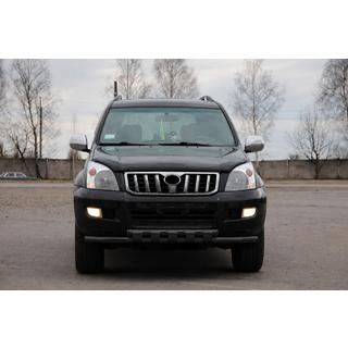 Priekšējais aizsargstienis ST015 Black (nerūsējošais tērauds) Toyota Land Cruiser Prado 120 2002–2009 foto 1