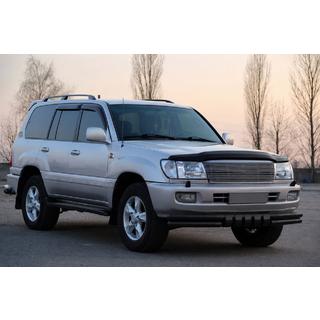 Priekšējais aizsargstienis ST015 Black (nerūsējošais tērauds) Toyota Land Cruiser 100 1998–2007 foto 3