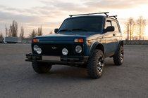 Lada Niva un Urban 1977– Priekšējais aizsargstienis ST015 Black (nerūsējošais tērauds) foto 2