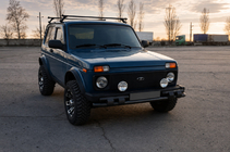 Lada Niva un Urban 1977– Priekšējais aizsargstienis ST015 Black (nerūsējošais tērauds) foto 3