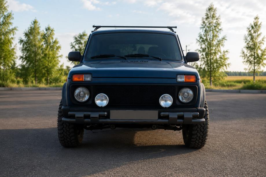 Lada Niva un Urban 1977– Priekšējais aizsargstienis ST015 Black (nerūsējošais tērauds) Image