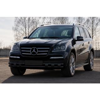 Priekšējais aizsargstienis ST015 Black (nerūsējošais tērauds) Mercedes GL class X164 2006–2012 foto 1