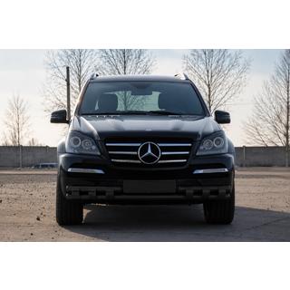 Priekšējais aizsargstienis ST015 Black (nerūsējošais tērauds) Mercedes GL class X164 2006–2012 foto 2