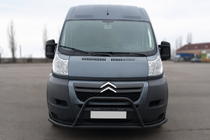 Citroen Jumper 2007–2025 Priekšējais aizsargstienis ST019 Black (nerūsējošais tērauds) foto 1