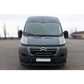 Priekšējais aizsargstienis ST019 Black (nerūsējošais tērauds) Citroen Jumper 2007–2025 foto 1