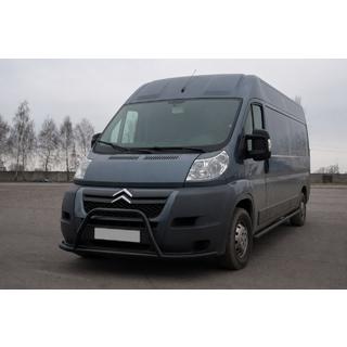 Priekšējais aizsargstienis ST019 Black (nerūsējošais tērauds) Citroen Jumper 2007–2025 foto 3