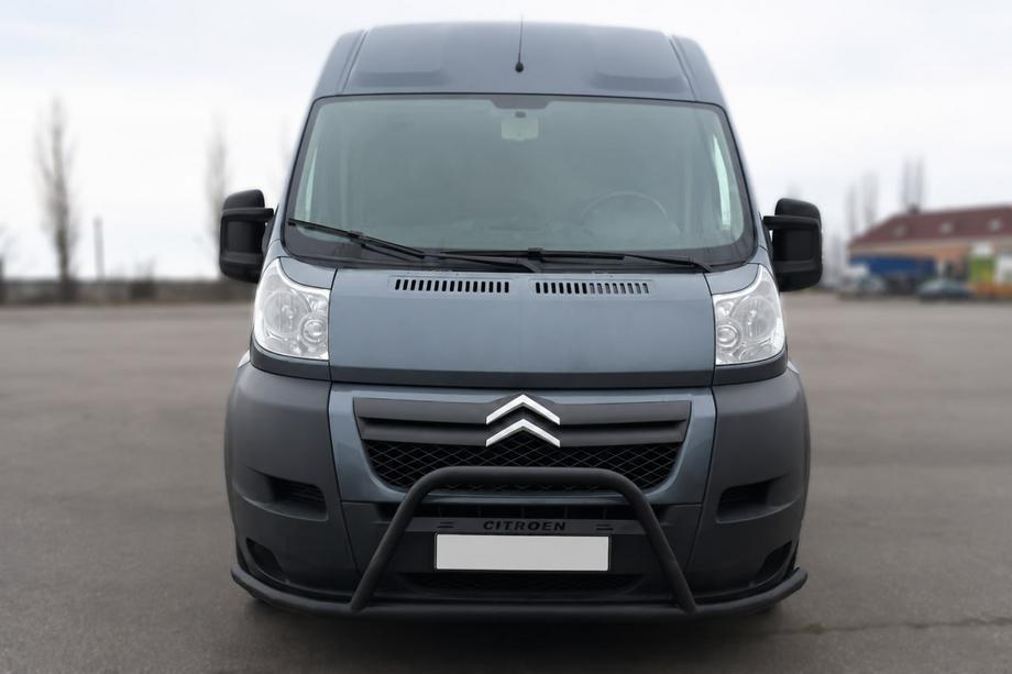 Citroen Jumper 2007–2025 Priekšējais aizsargstienis ST019 Black (nerūsējošais tērauds) Image
