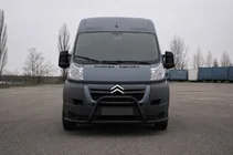 Fiat Ducato 2006–2025 Priekšējais aizsargstienis ST019 Black (nerūsējošais tērauds) foto 1