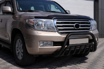 Toyota Land Cruiser 200 2007–2021 Priekšējais aizsargstienis WT002 Black (nerūsējošais tērauds) foto 2