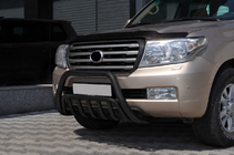 Toyota Land Cruiser 200 2007–2021 Priekšējais aizsargstienis WT002 Black (nerūsējošais tērauds) foto 3