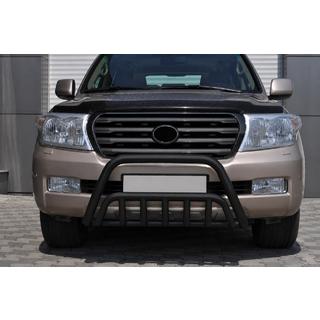 Priekšējais aizsargstienis WT002 Black (nerūsējošais tērauds) Toyota Land Cruiser 200 2007–2021 foto 1