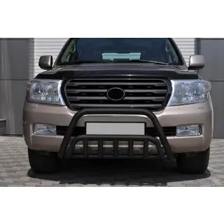 Priekšējais aizsargstienis WT002 Black (nerūsējošais tērauds) Toyota Land Cruiser 200 2007–2021 foto 1