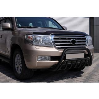 Priekšējais aizsargstienis WT002 Black (nerūsējošais tērauds) Toyota Land Cruiser 200 2007–2021 foto 2