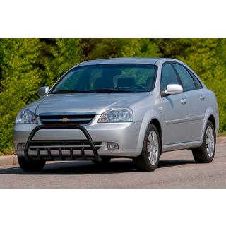 Priekšējais aizsargstienis WT003 Black (60 mm, nerūsējošais tērauds) Chevrolet Lacetti 2003–2024 foto 1