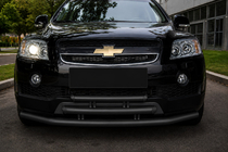 Chevrolet Captiva 2006–2019 Priekšējais trīskāršais aizsargstienis Black (nerūsējošais tērauds) foto 1