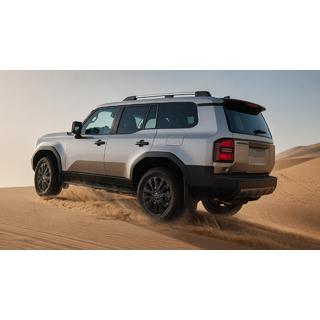Pelēki OEM jumta reliņi (alumīnijs) Toyota Land Cruiser Prado 250 2023–