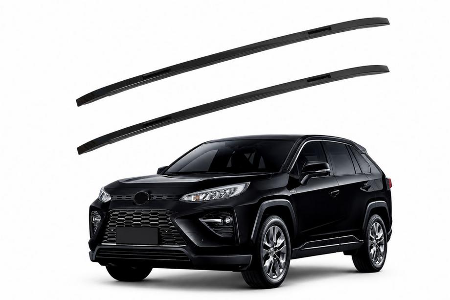 Toyota Rav 4 2019–2025 Integrēti jumta reliņi melni OEM (ABS plastmasa, uzstādīšana ar līmi) Foto 1