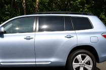 Toyota Highlander 2008–2013 Jumta reliņi melni OEM (alumīnijs) foto 1