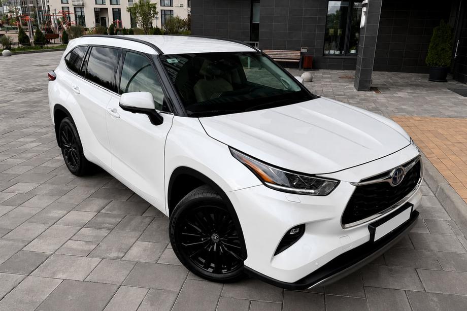 Toyota Highlander 2019– Melni OEM jumta reliņi (ABS plastmasa) Image
