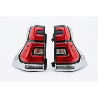 LED aizmugurējie lukturi Chrome V2 (2017-2023, 2 gab.) Toyota Land Cruiser Prado 150 2009–2023 foto 2