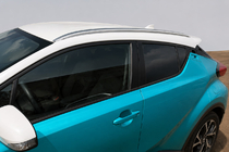 Toyota C-HR 2016–2023 Integrētie jumta reliņi pelēki OEM (ABS plastmasa, uzstādīšana ar līmi) foto 2