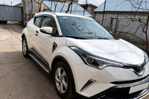 Toyota C-HR 2016–2023 Integrētie jumta reliņi pelēki OEM (ABS plastmasa, uzstādīšana ar līmi) foto 5